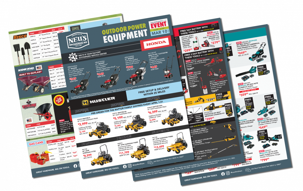 Neu's Outdoor Power Equipment Sale Flyer